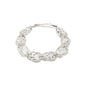 Shift flat bracelet silver