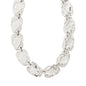 Shift flat necklace silver