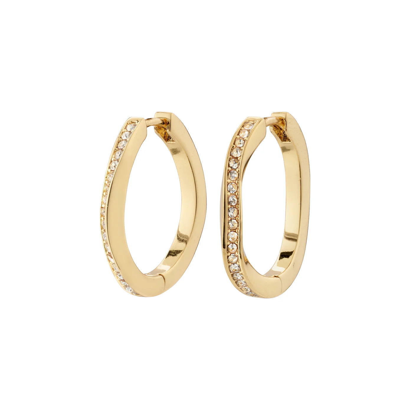 TRUE recycled hoop earrings gold-plated