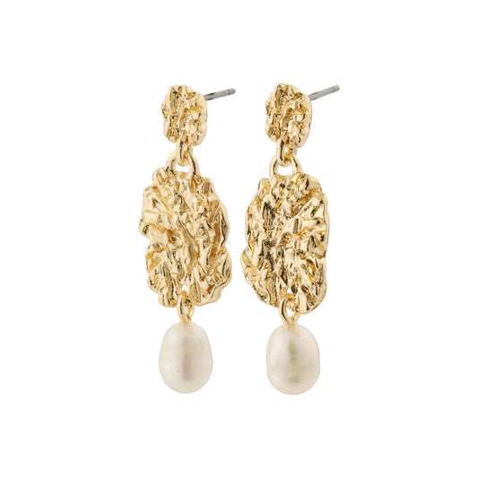 TRUE recycled gold-plated earrings