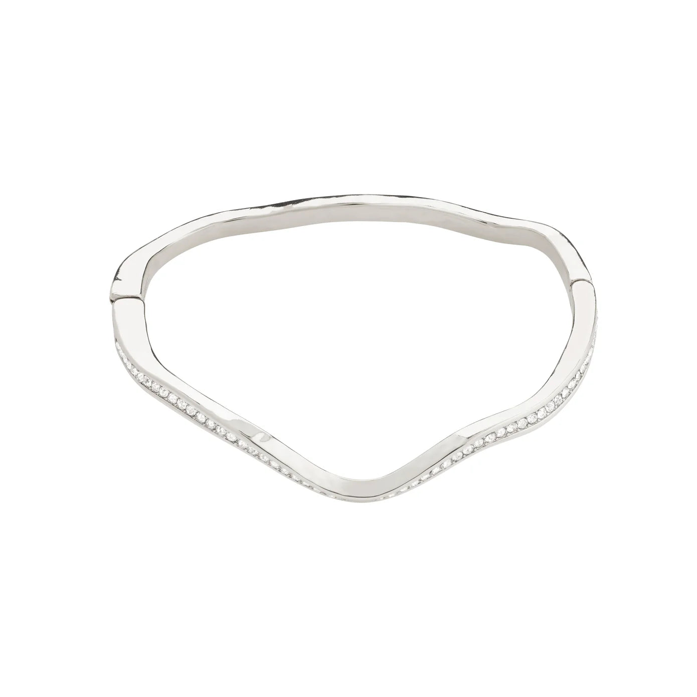 TRUE recycled wavy bangle silver-plated