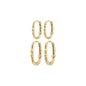Sense hoop earring set gold