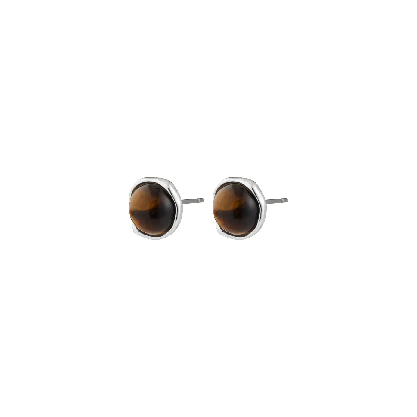 Sense earring silver tiger eye