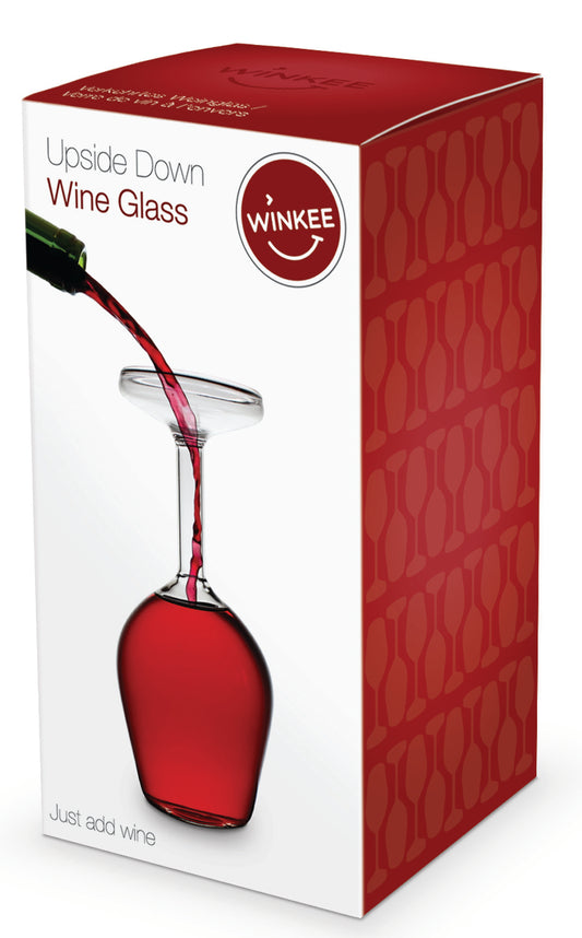 Upside down wine glass