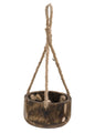 PLANTER HANG PAULOWNIA WOOD NAT 7X7