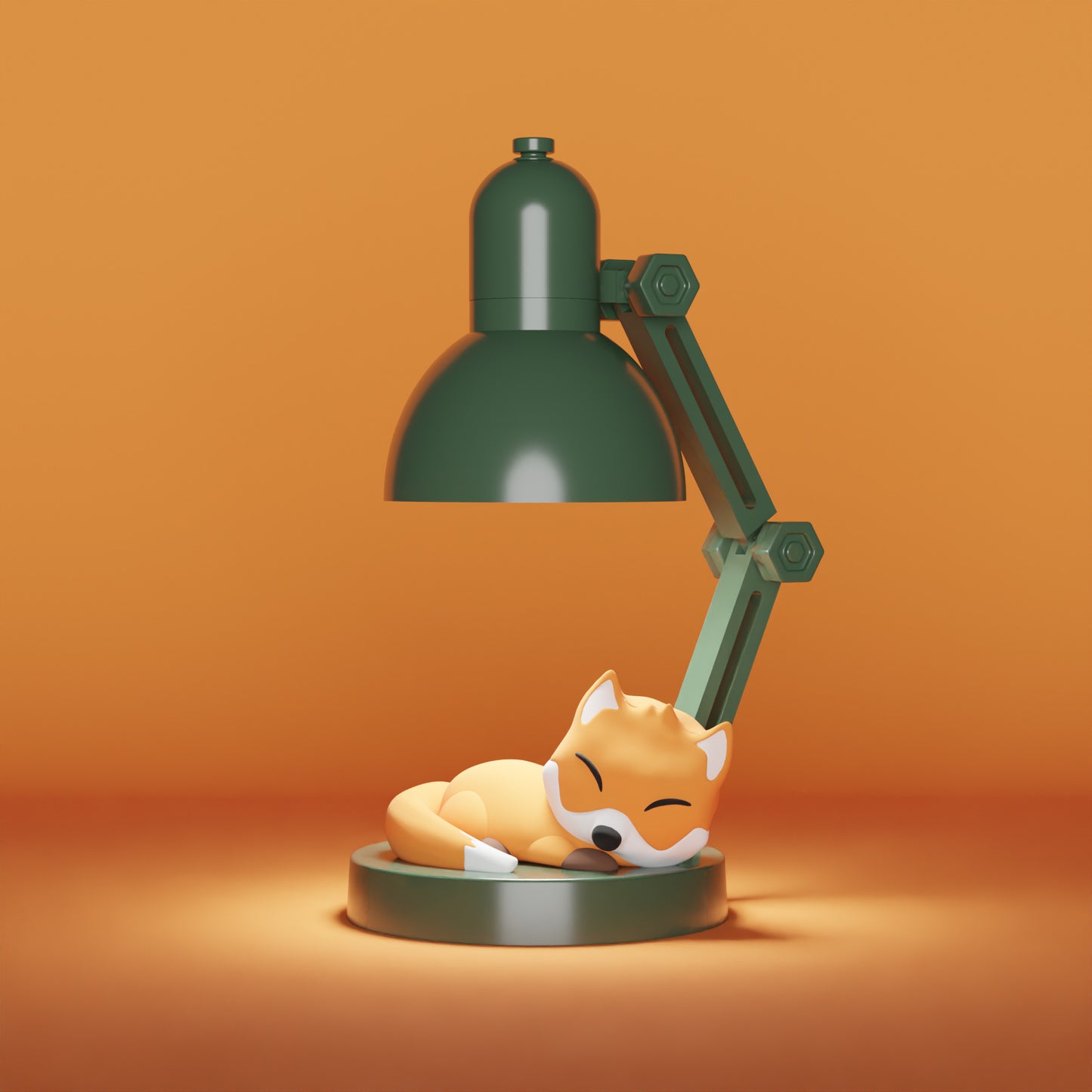 Sleepy cat lamp