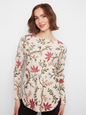 Printed Rounded Hem Sweater C2818PR