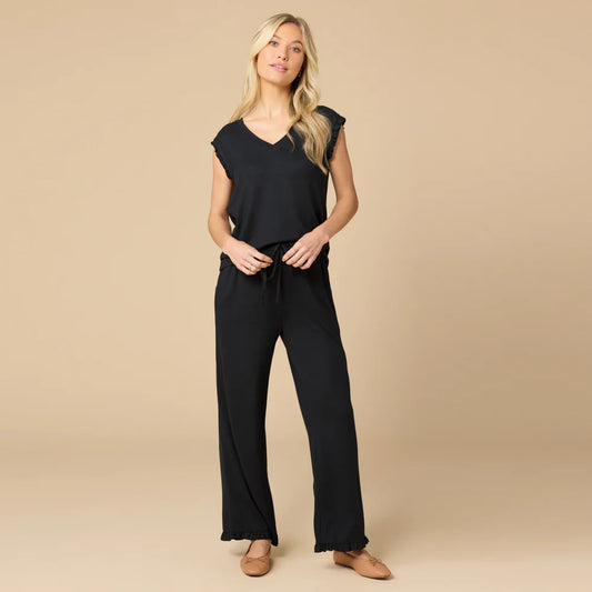 Dream Ruffle V-neck with Cropped Pant Style 2200-0
