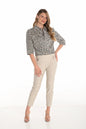 Woven Pull On Pant Beige 251604