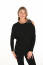 Frank Lyman Black Knit with Rhinestone Bow  253741