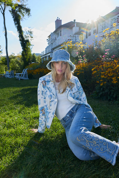 Floral Mid-rise Cropped Jeans 261621