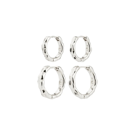 Darby earrings 2 in 1 set silver