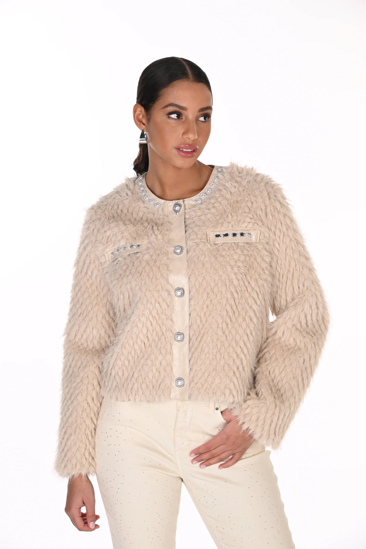 Short Faux Fur Jacket 263709