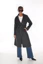 Shawl-collar Long Overcoat Style 263796