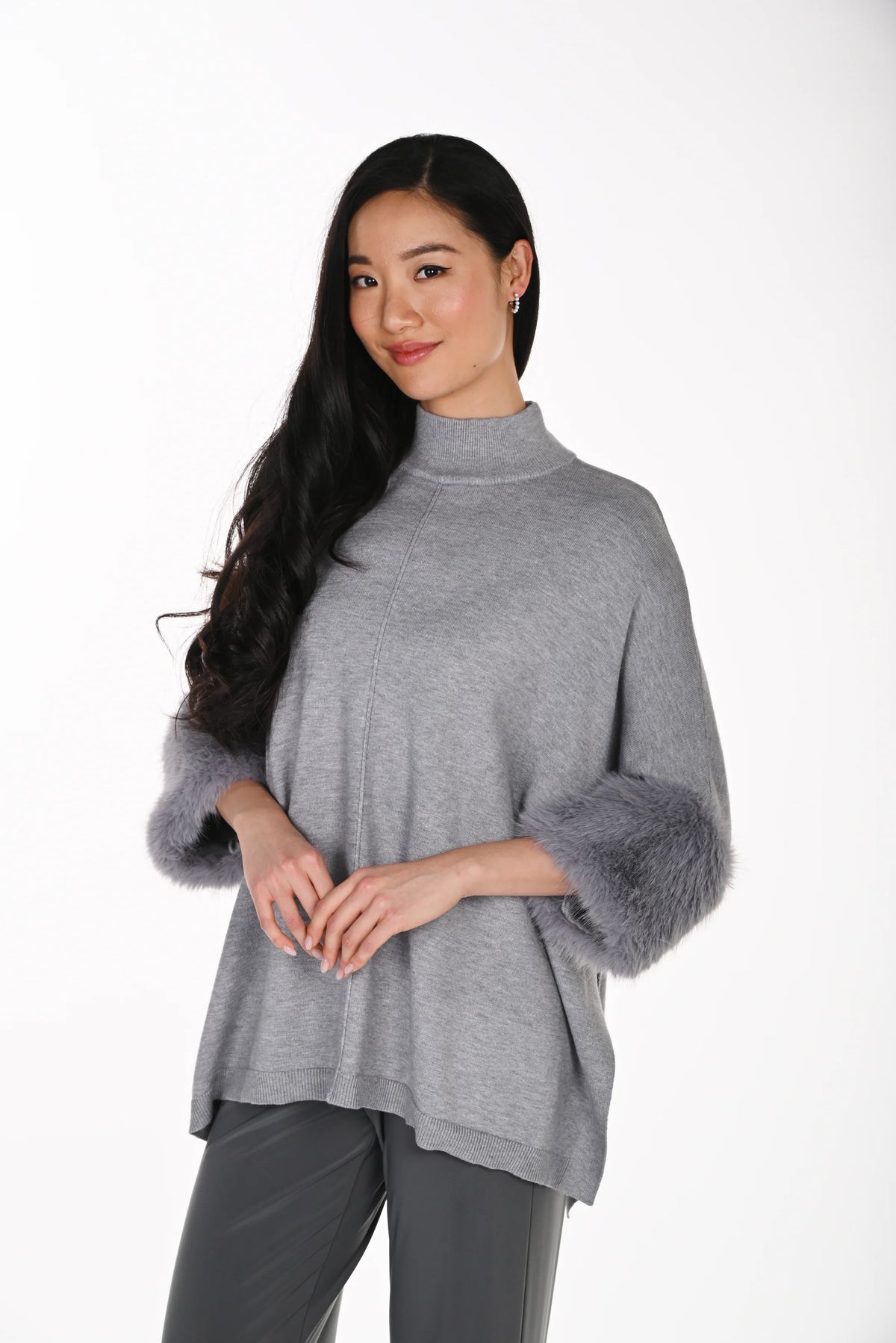Faux Fur Pullover, Long Sleeve Style 264815