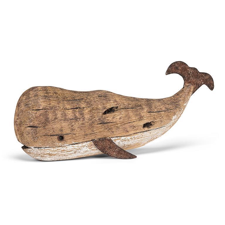 Rustic Carved Whale