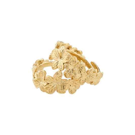 CHARMAINE recycled rings 2-in-1 set gold-plated