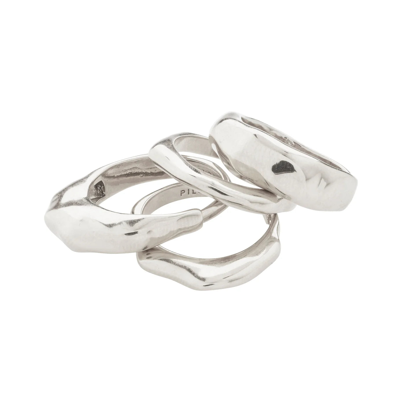 ASHER recycled rings 4-in-1 set gold-plated