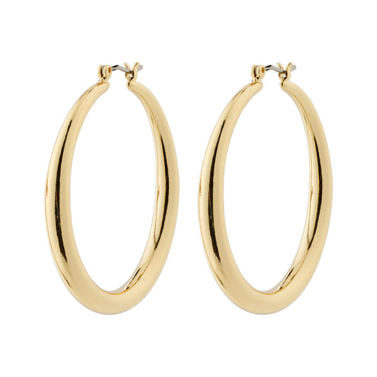 PRIYA recycled hoop earrings gold-plated