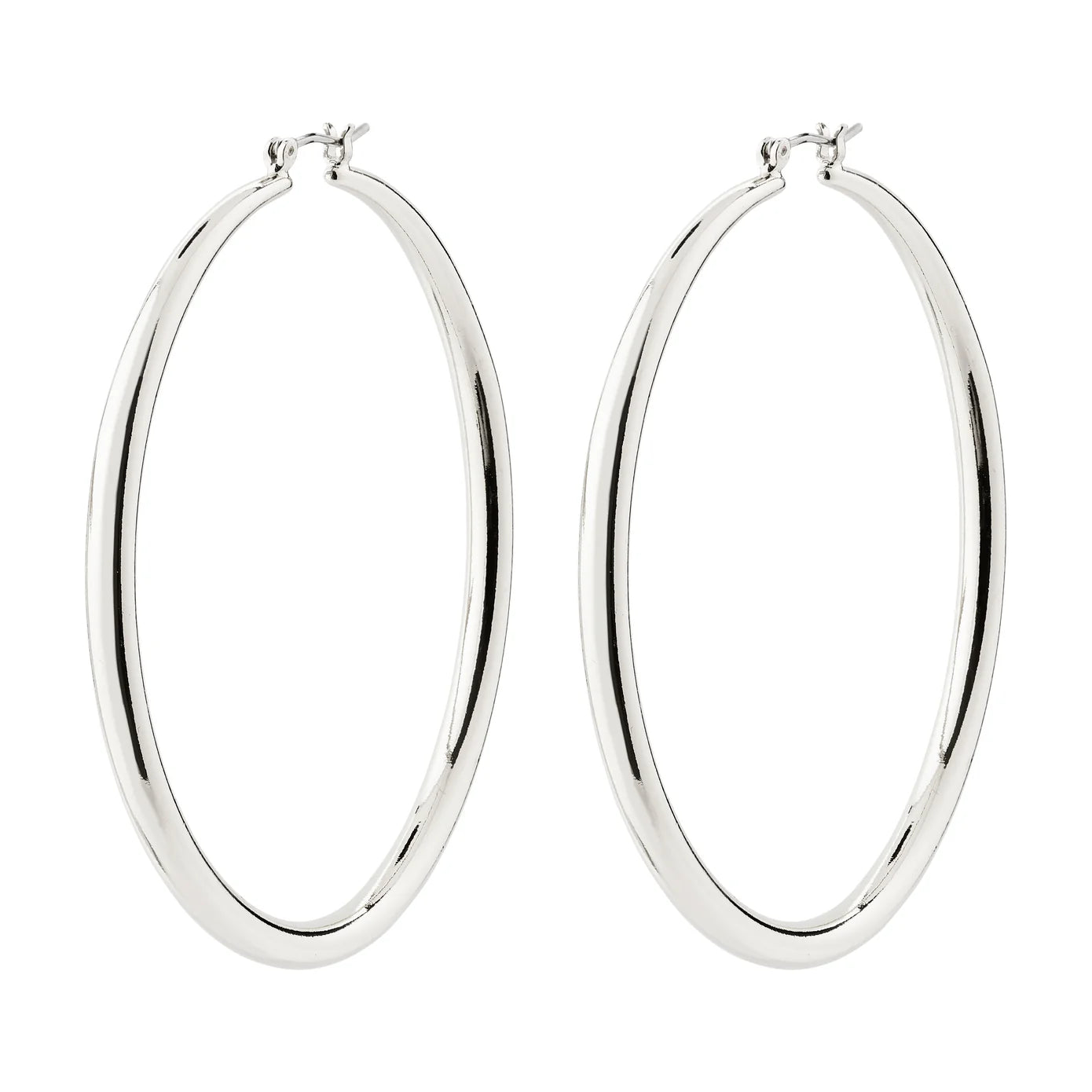 PRIYA recycled large hoop earrings silver-plated