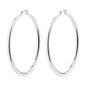 PRIYA recycled large hoop earrings silver-plated