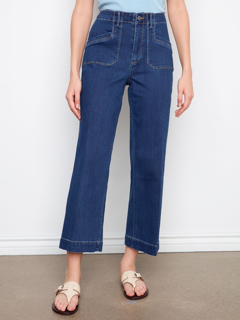 Cropped Wide Leg Light Denim C5660R