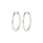 CHARM recycled large hoop earrings silver-plated