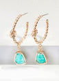 Astral Gold and Turquoise Earrings