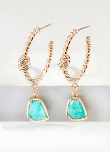 Astral Gold and Turquoise Earrings