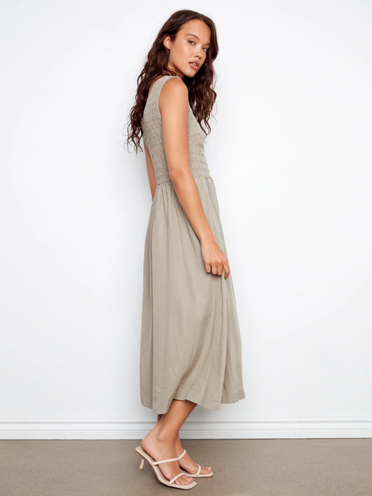 Charlie B  Maxi Dress With Smocking SAGE C3235-589C