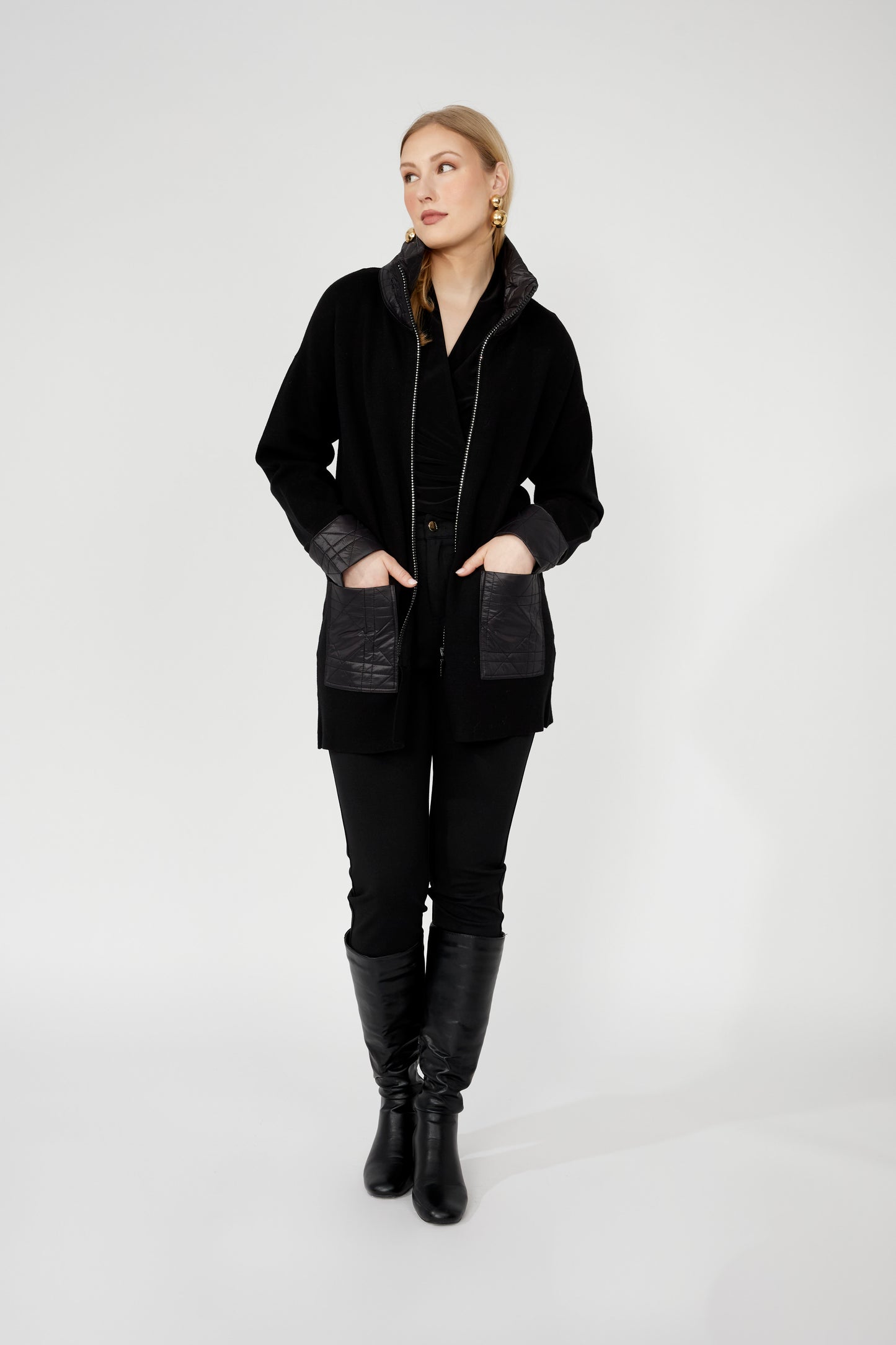 Casual Collared Long-sleeve Jacket Style 253761