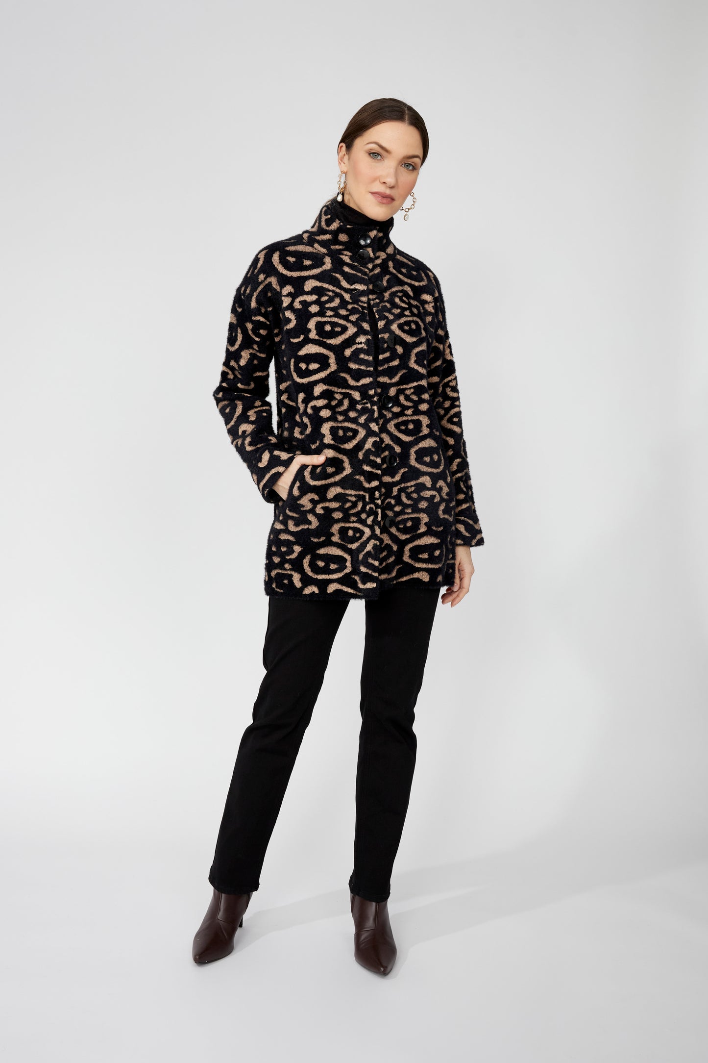 Casual Animal Print Jacket Style 253841
