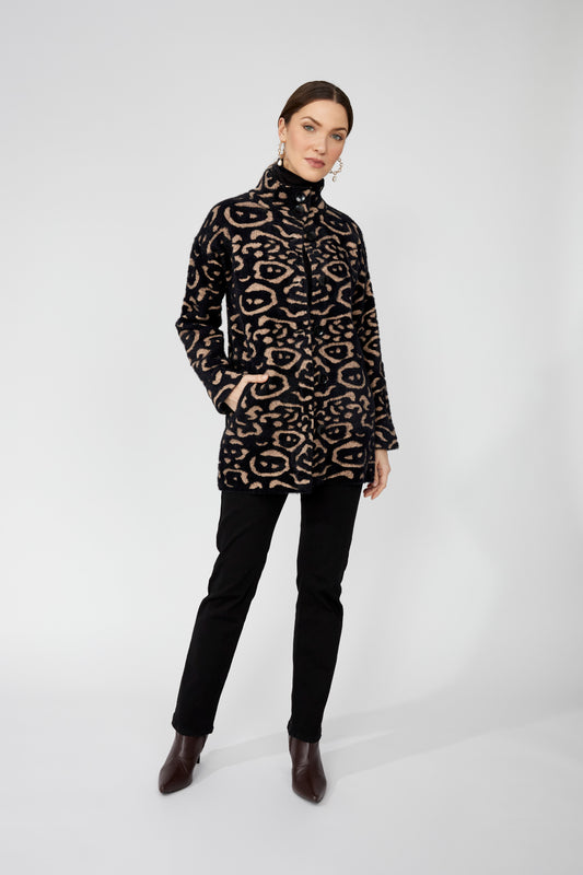 Casual Animal Print Jacket Style 253841