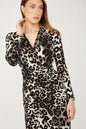 Animal Print Wrap Dress Style 254217