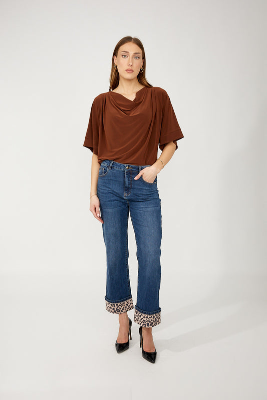 Mid-rise Leopard Jeans Style 254941