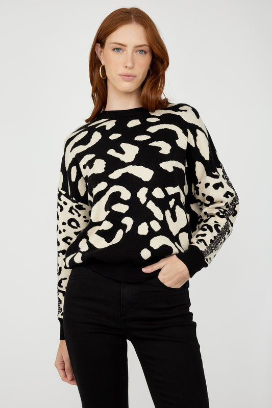 Animal print sweater Model 254988