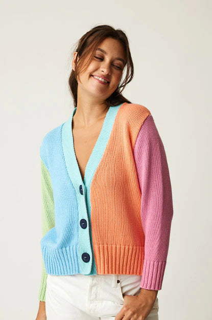 Color block cardi 75304