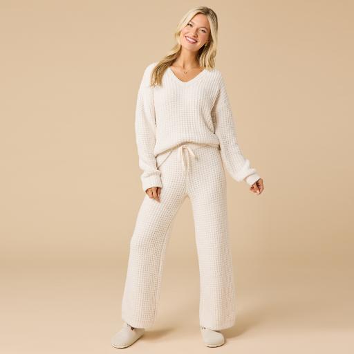 Waffle Marshmallow V-Neck