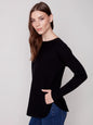 Long Sleeve sweater with eyelet lace back C2170Z