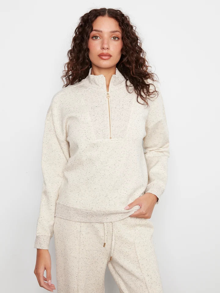 Scuba Half Zip Sweatshirt C1454-757C COOKIE & CREAM