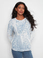 Long Sleeve Crew Neck Printed On Reverse Sweater C2010P/261B