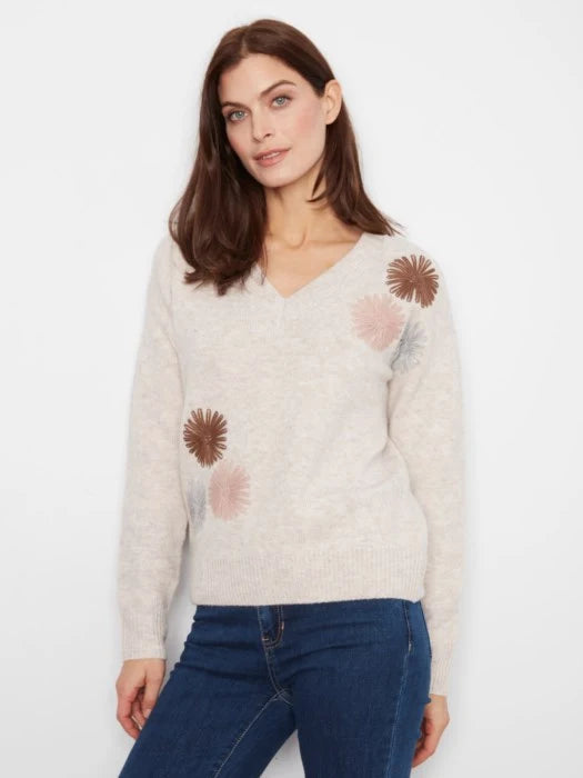 Charlie B V-Neck Oversized Sweater C2056/433C P371