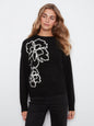 Knit Intarsia Flower Sweater C2060/365C