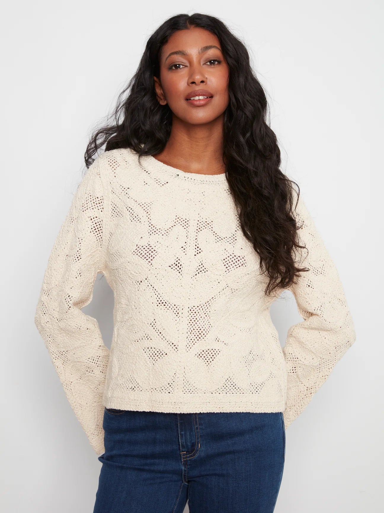 Crochet Reversible Cardigan C2151-797C