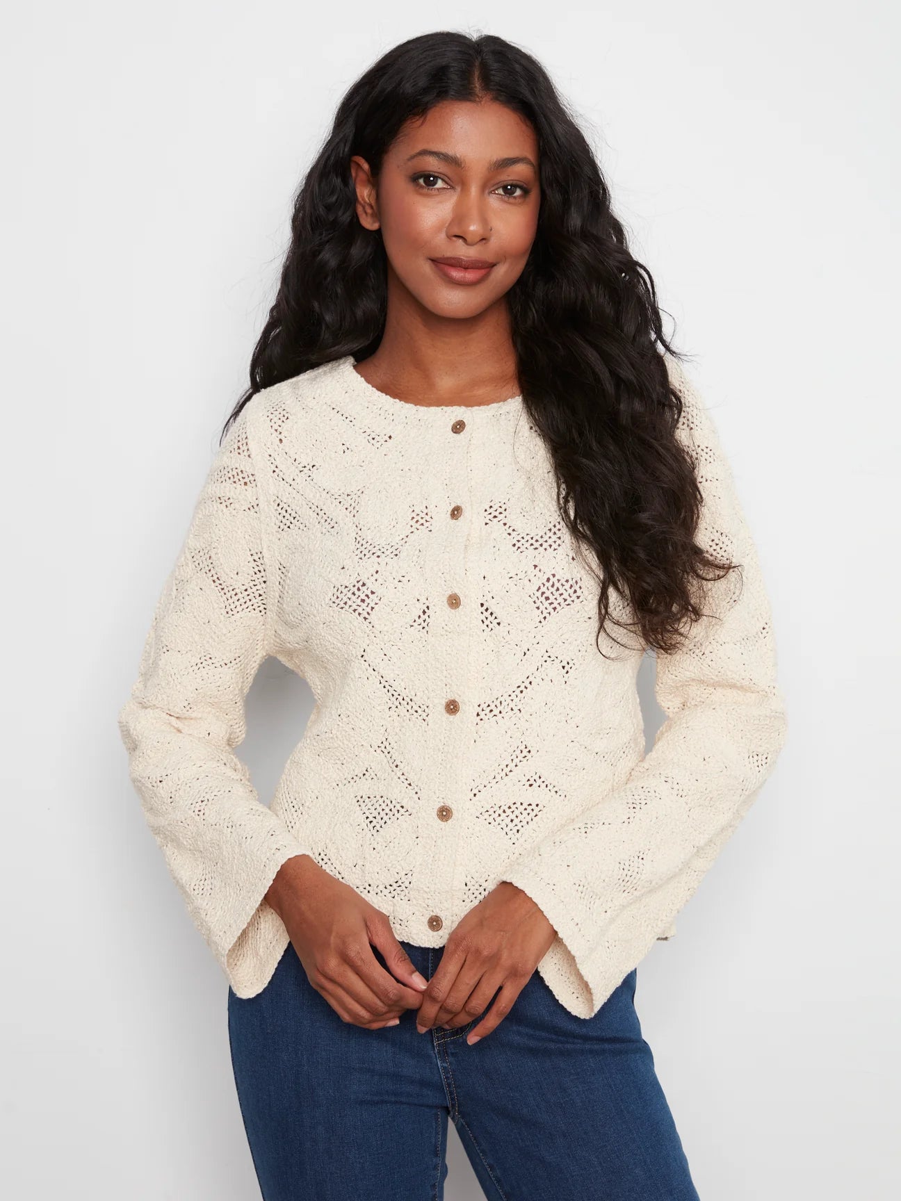 Crochet Reversible Cardigan C2151-797C