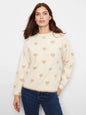 All Over Heart Crew Neck Sweater C2172-814C
