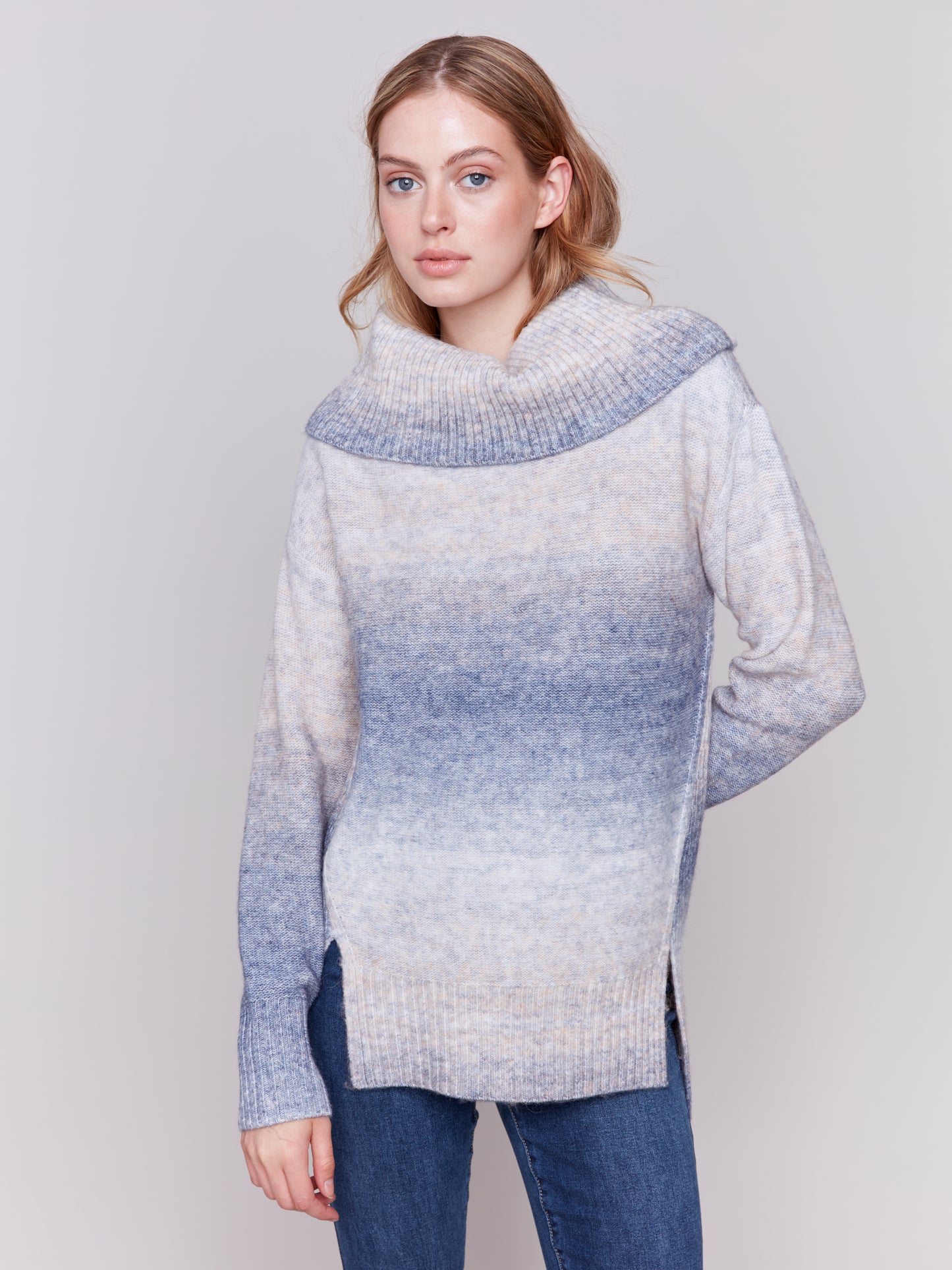 Long Cowl Neck Sweater