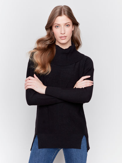 Long Cowl Neck Sweater