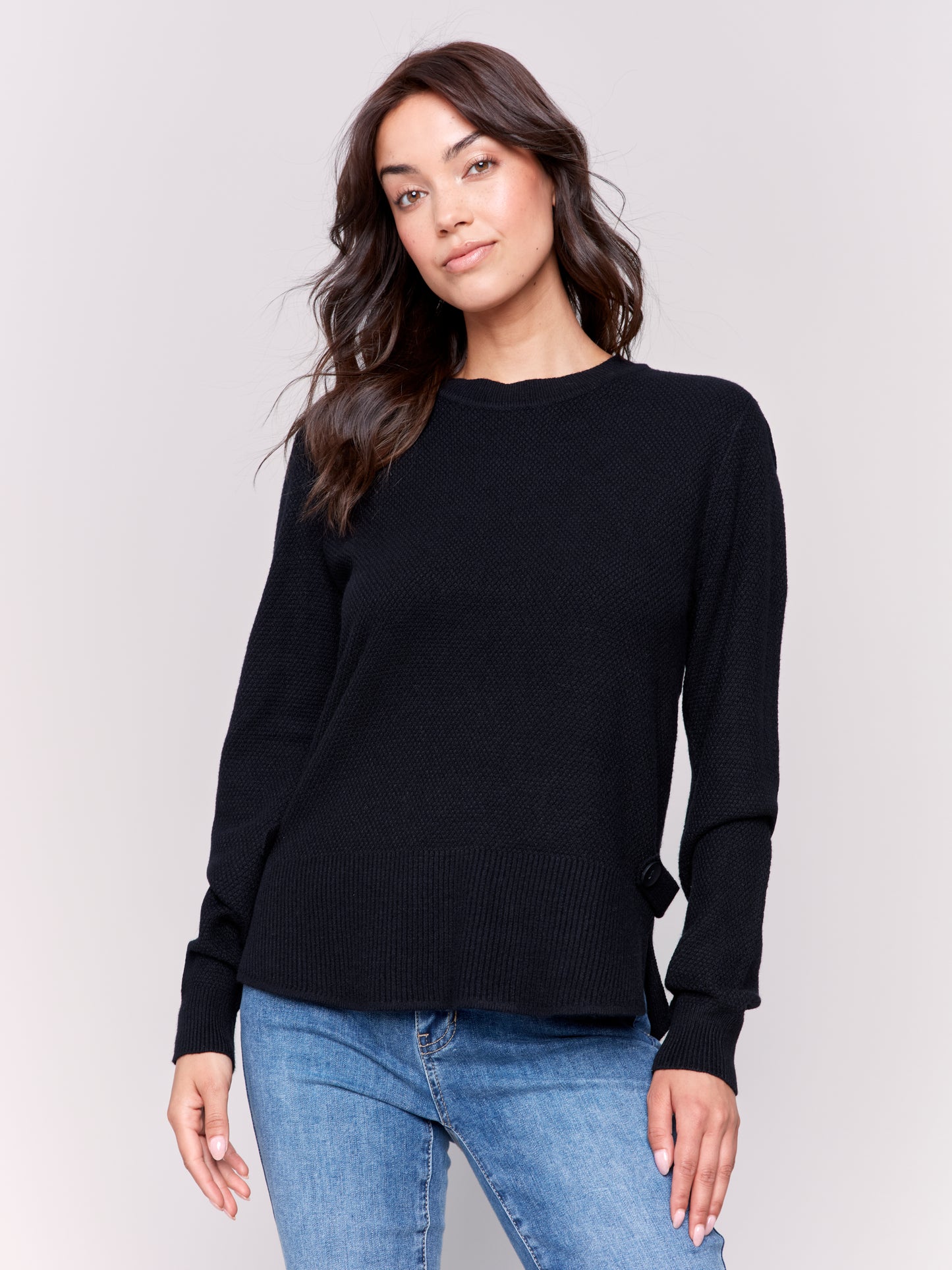 Sweater with Side Tab Detail