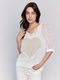 Fishnet with Lurex Heart